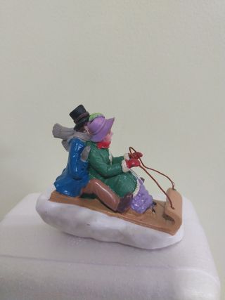 Figura Pareja trineo Navidad
