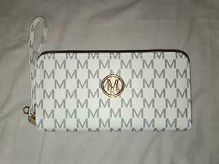 Cartera blanca con estampado 