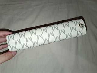 Cartera blanca con estampado 