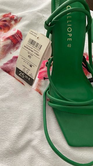 Sandali CALLIOPE verdi - tacco alto quadrato