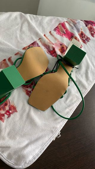 Sandali CALLIOPE verdi - tacco alto quadrato