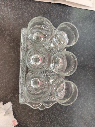 Bandeja cristal 6 copas