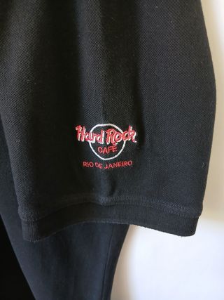 Polo Hard Rock Café vintage negro XXL