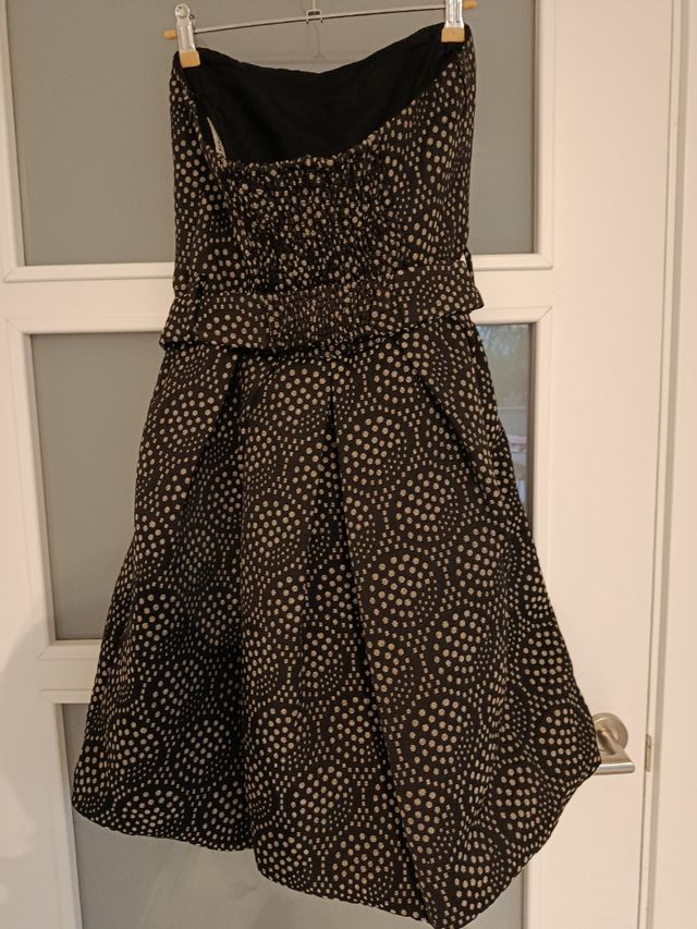 Vestido globo de Zara palabra de honor, T.40