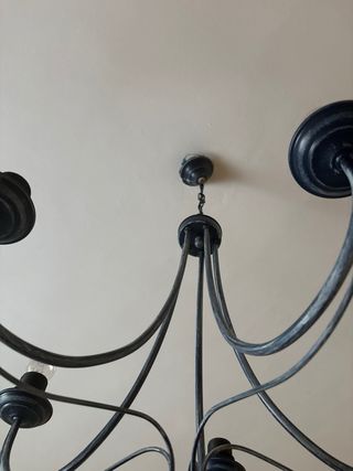 Lámpara metal 5 luces azul oscuro