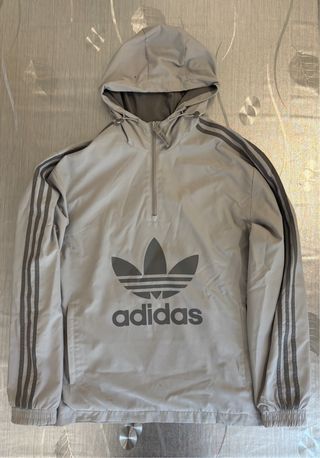 Giacca Adidas Grigia con Cappuccio