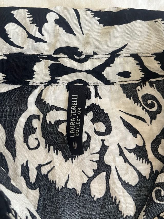 Croc top beige e nero