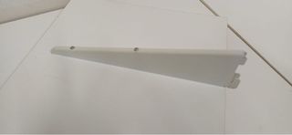 Set di ripiani in legno bianco + supporti in metallo