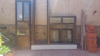Puerta y ventana aluminio bronce