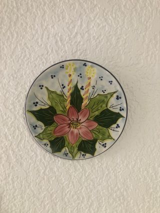 2 piatti dipinti a mano