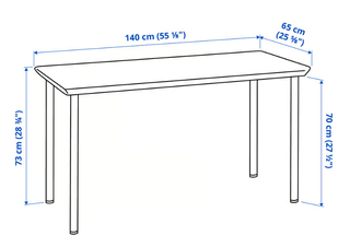 Mesa escritorio IKEA ANFALLARE / ADILS