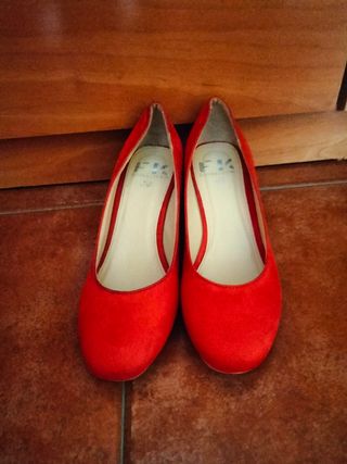 Zapatos rojos mujer