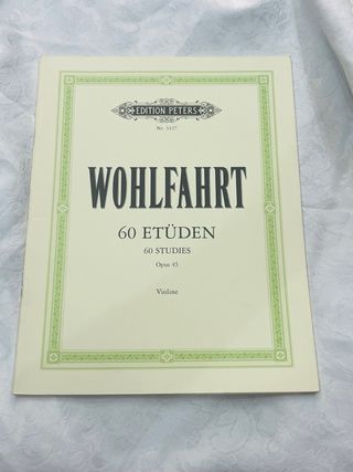 60 estudios para violin Wohlfahrt