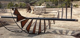 Escalera caracol metal y madera