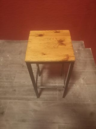 Taburete industrial madera metal