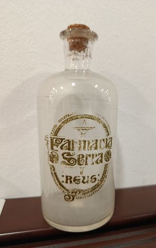 Botella farmacia antigua Serra Reus