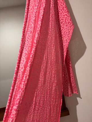 Foulard rosa estampado animal print 