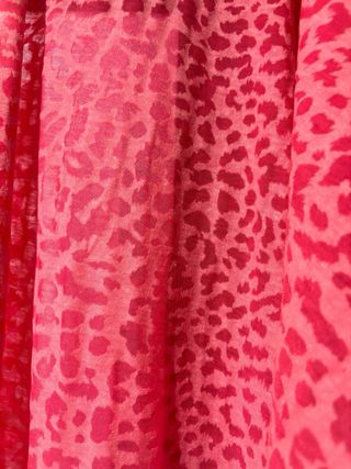 Foulard rosa estampado animal print 
