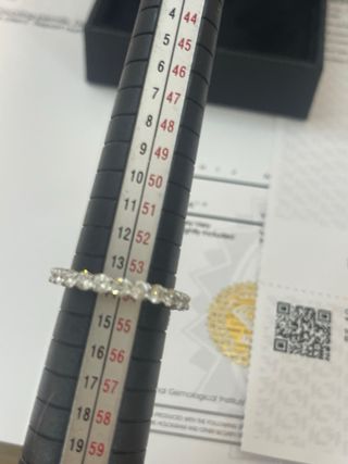 Anillo oro 14K - Eternidad 1.90 Ct Diamantes VS/E