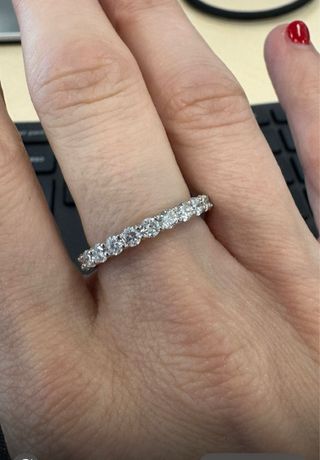 Anillo oro 14K - Eternidad 1.90 Ct Diamantes VS/E