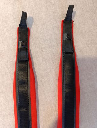 ⭐ Cinghie imbottite a fisarmonica rosse - 2 pezzi