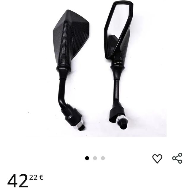 Nuovi specchietti retrovisori per moto sportive da 10 mm