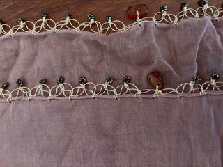 Foulard rosa con pedrería