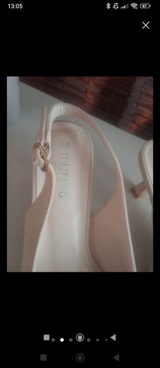Tacones beige destalonados