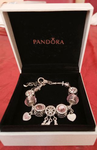 Pulsera Pando Rosa y Plata