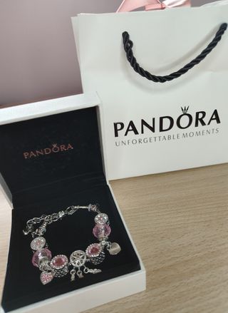Pulsera Pando Rosa y Plata