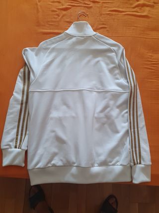 Chaqueta Adidas Real Madrid - Blanca y dorada