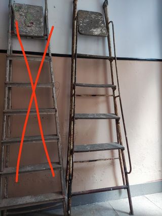 Escalera de hierro antigua-herrería