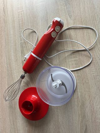 Batidora de mano roja + picadora del Lidl