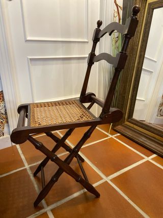 Silla pleg. misa antigua madera