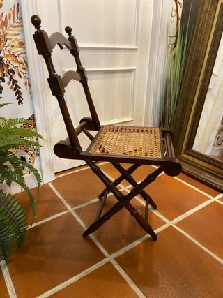 Silla pleg. misa antigua madera