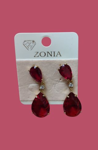 Pendientes Zonia rojos
