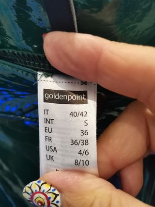 Pantaloni Goldenpoint vinile verdi tg.XL