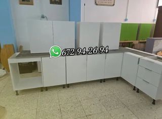 Muebles cocina blancos - 9 piezas