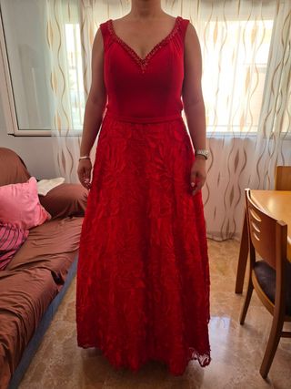 Vestido fiesta rojo XL