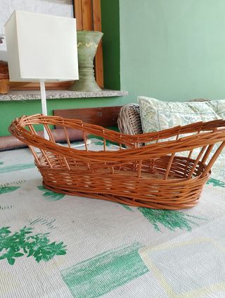 Cesta mimbre marrón