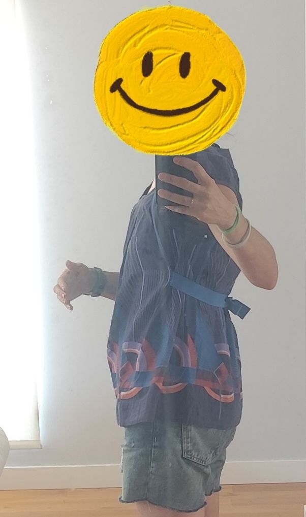 Blusa Nümph azul estampada