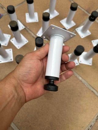 18 Patas Aluminio Blancas regulables