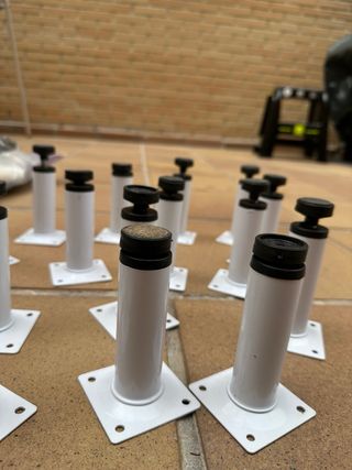 18 Patas Aluminio Blancas regulables