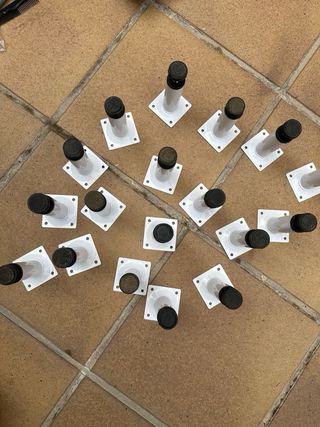 18 Patas Aluminio Blancas regulables