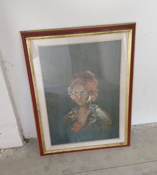 Quadro Dipinto Donna anni '70