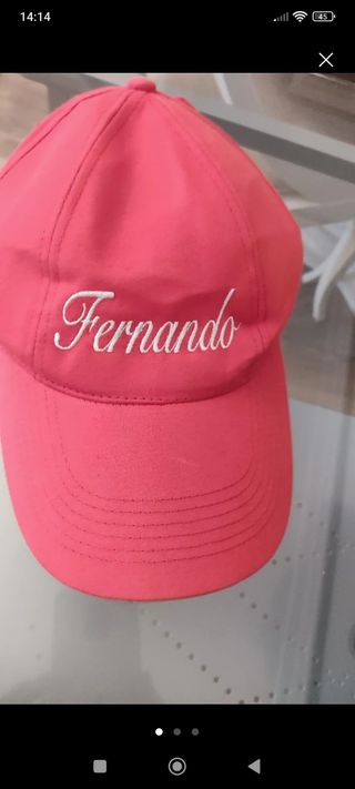 Gorra roja personalizada - Fernando
