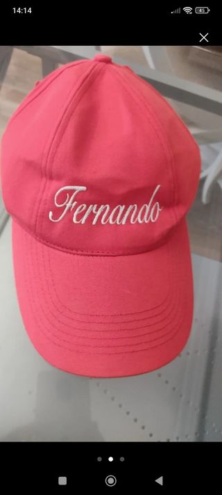 Gorra roja personalizada - Fernando