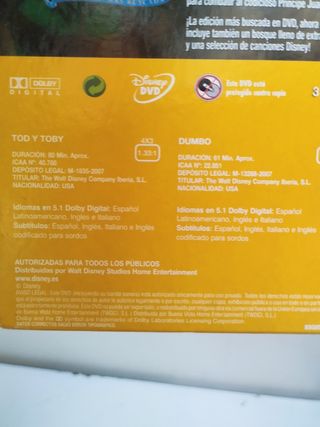 Pack 3 Clásicos Disney DVD: Tod, Dumbo, Robin Hood
