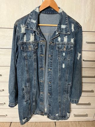 Chaqueta vaquera larga L - Desgastada Nueva