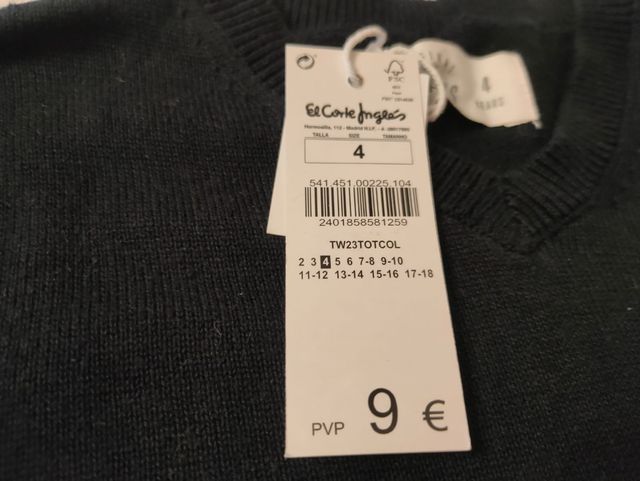 Uniforme niño: Jersey y pantalón negros